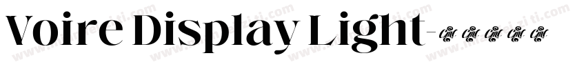 Voire Display Light字体转换